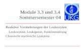 Module 3.3 und 3.4 Sommersemester 04 - haemonk/fuer_studenten/Vorlesungsfolien/Leukozyten.pdf · Hämatopoese • Hierarchisch strukturiert („Pools“) • Vorläuferzellen (Stammzellen)