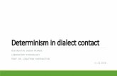 Determinism in dialect contact Referatjmh/lehre/sem/ws1819/dialectcontact.pdf · •Der neue Dialekt bildet sich •Intra-und inter-individuelle Variabilität sind stark reduziert