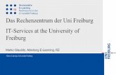 Das Rechenzentrum der Uni Freiburg IT-Services at the ... · § Campus Management (HISinOne) § E-Mail, Video-Konferenzen, … Who we are & what we do ... Password 2. Set WiFi password: