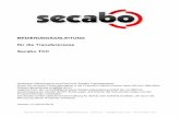 BEDIENUNGSANLEITUNG für die Transferpresse Secabo TCC · Secabo TCC Transferpresse Die neue TCC Clam Kappenpresse von Secabo ist eine automatisch öffnende Kniehebelpresse für die