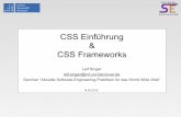 CSS Einführung CSS Frameworks - se.uni-hannover.de · 14.04.2010 CSS Einführung & CSS Frameworks Leif Singer leif.singer@inf.uni-hannover.de Seminar “Aktuelle Software-Engineering-Praktiken