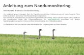 Anleitung zum Nandumonitoring - nandu.info · Hinweise zum Ausfüllen des Formulars Sie an, welches Verhalten das Tier, bzw.die Gruppe während ihrer Beobachtung zeigte. Durch das