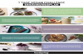 7 TAGE VEGAN CHALLENGE ERNHRUNGSPLAN · PDF file7 tage vegan challenge ernÄhrungsplan montag dienstag mittwoch donnerstag freitag samstag sonntag frÜhstÜck raw vegan chia brownies