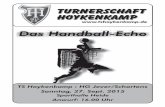 TURNERSCHAFT HOYKENKAMP · verhinderte, spielte die HSG im Angriff ihre routinierten Spielzüge konsequent zu Ende und lag zur Pause verdient in mit drei Toren in Führung.