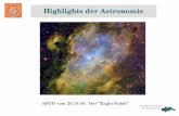 Highlights der Astronomie -  · Beschreibung wir sehen eine dunkle Staubwolke in deren Mitte eine Art Loch ist, die uns den Blick ins Innere der Wolke erlaubt