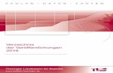 Verzeichnis der Veröffentlichungen 2018 · PDF fileThüringer Landesamt für Statistik   Z A H L E N. D A T E N . F A K T E N Verzeichnis der Veröffentlichungen 2018