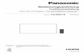 Bedienungsanleitung - panasonic.net · 2 Deutsch Lieber Panasonic-Kunde Wir möchten uns gerne für Ihre Wahl eines Panasonic-Gerätes bedanken und hoffen sehr, dass Ihnen das neue