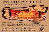 Neuburg - schlossfest.de Web/Files/PDF/Schloßfest 2019... · Neuburg AN DER DONAU 28.-30. Juni 5.-7. Juli 2019 EIN FEST DER RENAISSANCE Steckenreitertanz-Reiterspiele-Höfische Musik-Historischer