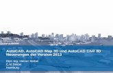 AutoCAD, AutoCAD Map 3D und AutoCAD Civil 3D Neuerungen ... Hannover - AutoCAD... · Heiner Sietas, C.M.Sietas AutoCAD 2013 Allgemeines Neues DWG-Format Begrüßungsbildschirm überarbeitet