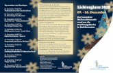Lichterglanz 2018 - bad-bevensen.de · Lichterglanz 2018 Vom 7. bis 16. Dezember findet auf dem Platz vor der Dreikönigskirche wieder der heimelige Weihnachtsmarkt ‚Lichterglanz‘