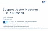 Support Vector Machines in a Nutshell - esp. ... · PDF file„Echte“ Mehrklassen-SVM Support-Vektor-Maschinen Björn Schuller 26 • Prinzip Grundsätzlich jeder Klassifikator in
