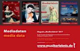 Musikerlebnis 12/2016 · Musikerlebnis wer hören will, kann was erleben Mediadaten „Musikerlebnis“ Das auflagenstarke und beliebte Magazin erscheint 5 x pro Jahr.