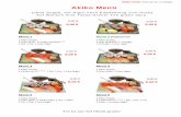 Akiko Menü · PDF fileAkiko Sushi Ahornstr.32, in Steglitz Tee ist nur bei Menü gratis! Akiko Menü (ohne Suppe, ein Nigiri nach Empfehlung vom Koch) Auf Wunsch eine Tasse Grüner
