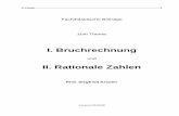II. Rationale Zahlen - Pädagogische Hochschule Ludwigsburg · S. Krauter 3 Inhaltsverzeichnis I. Bruchrechnen 1. Grundvorstellungen und Modelle 4 2. Aktivitäten zur grundlegenden