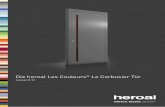 Die heroal Les Couleurs Le Corbusier Tür · Die heroal Les Couleurs ® Le Corbusier Tür | 5 Türdrücker Reversible Türfüllung Griffleiste (mit oder ohne LED-Lichtband) Rahmen