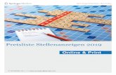 Online & Print - jobs. · PDF file| Jobs & Karriere Einzelschaltung Preis Online - SpringerMedizin.de/Jobs (Laufzeit 10 Wochen) je Position 690 Euro Eigenes Logo bei den Suchergebnissen