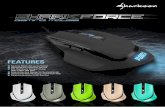 ds Shark Force de 01 · Gaming-Maus mit sechs Tasten Hochpräziser optischer Sensor DPI-Wahltaste mit drei Stufen (600/1.000/1.600 DPI) Ergonomisches Design für Rechtshänder