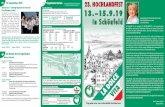 Verkehrsführung 13.–15.9.19 in Schönfeld · Programm unter  13.–15.9.19 in Schönfeld 13.˜September 2019 23. HOCHLANDFEST Buona Sera˜– Abendprogramm im Festzelt