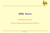 XML Kurs - lrz.de · ©2005-8 LRZ 4 Werbung 2: XML ist lizenzfrei, plattformunabhängig und gut unterstützt March 2008