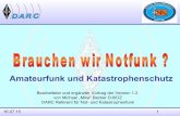 Amateurfunk und Katastrophenschutz - G 53 Niederkassel · 16.07.15 3 Gliederung des Vortrags 1. Gründe für Notfunk der Funkamateure 2. Katastrophenschutz (KatS) in Deutschland 3.
