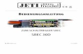 ild 1: Eingänge und Ausgänge des SE30D - Modellflugsport · T153 tosoc JETI Switching voltage regulator WITH TELEMETRY INSIDE SBEC 30 D EX 6- 59V INPUT VOLTAGE