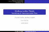 Ginzburg-Landau-Theorie - Supraleitung als ... “bungen...¢  Ph£¤nomene der Supraleitung Elektrodynamik