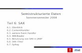 Semistrukturierte Daten - dbai.tuwien.ac.at · 4 Applikation registriert callback Funktionen beim SAX-Parser (d.h.: "XMLReader"). Applikation startet SAX-Parser. SAX-Parser durchläuft