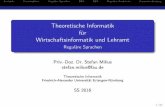TheoretischeInformatik für WirtschaftsinformatikundLehramtthinfwil:milius-ti-rs_ho.pdf · LernzieleGrammatikenReguläreSprachenDFANFAReguläreAusdrückeZusammenfassung DieChomsky-Hierarchie(III)