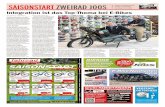SAISONSTART ZWEIRAD JOOS - kollektive.suedkurier.de · MTBs · E-Bikes · Kinderräder · Trekkingräder · Rennräder · Stadträder · Dreiräder Unabhängige Wert-ermittlung durch