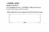 MB16AC Tragbarer USB-Monitor - dlcdnets.asus.com Monitors/MB16AC/ASUS_MB16AC... · iv Sicherheitshinweise • Lesen Sie die mitgelieferte Dokumentation aufmerksam durch, bevor Sie