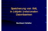 Speicherung von XML in (objekt-)relationalen Datenbanken · Anforderungen (1) • Definition einer Abbildung von XML-Strukturen in ein Datenbankschema • Transformation von Dokumenten