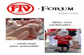 -Forum · FTV-Forum ist die Vereinszeitung des Fischelner Turnverein 1905 e.V. für Mitglieder, Freunde, För-derer und Interessierte.