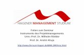 Folien Instrumente des PM 15.03 - fernuni-hagen.de · Lerninhalte Grundkurs Hagener Management Studium Projektmanagement VK W. Rödder & A. Ahuja 1 Das Projekt • Geschichte •