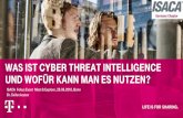 Was ist Cyber Threat Intelligence und wofür kann man es ... · Inhalte Cyber Threat Intelligence Definition Grundlagen & gute Praxis Anwendungsszenarien Einsatz von KI Fazit 3 Es