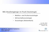MA-Studiengänge im Fach Soziologie¤nge... · Modul: Kulturen und Kommunikation. apl. Prof. Dr. Waldemar Vogelgesang FB IV - Soziologie Universität Trier –Medienwissenschaft –Psychologie