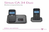 Sinus CA 34 Duo - Telekom Willkommen. Herzlichen Gl£¼ckwunsch, dass Sie sich f£¼r das Sinus CA 34 Duo