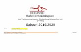 (TTVWH) Saison 2019/2020 · 1. BL Regional-/ Oberliga Da. Hr. Süd Da. Süd Hr. Süd Da. Süd Südwest Mo. 01. Ende Eingabe der Mannschaftsmeldung VR und Spieltermine in click-TT