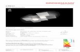 CREO - grossmann-  · PDF fileArt.-Nr. 52-770-072 EAN-Nr.: 4012902094014 Produkteigenschaften Material: Aluminium, fein gebürstet, eloxiert, Acrylglas weiß Farbe: aluminium