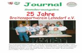 Die 12 Gründungsmitglieder, die das Gründungsprotokoll am ... · Der Breitensportverein Lehndorf e.V., der jetzt 25 Jahre besteht, hat viel erreicht, sich im Lauf der Zeit aber