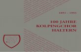 Festschrift - kolpingchor-haltern.dekolpingchor-haltern.de/pdf/Festschrift_web.pdf · Festschrift des Kolpingchores Haltern zum 1 OOjährigen Bestehen 1893 - 1993 Haltern, im Mai
