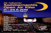 29. Fellbacher Sommernachts Open Air Kino · sein und vor dem Film etwas „Straßenmusik“ machen. Zu den diesjährigen Highlights gehört der sechste Eberhofer-Krimi „ Leberkäsjunkie