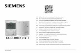 BT Residential Controls - Instruction Manual · A6V101035990_de--_a / 2017-01-01 Änderungen vorbehalten Siemens Building Technologies / HVAC Products Bedienungsanleitung RDJ100RF/SET
