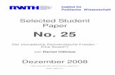 Student Paper 25 - IPW RWTH Aachen · schungsgebiet geworden (Owen 2004: 605). Entsprechend groß ist die Vielzahl an Veröffent- Entsprechend groß ist die Vielzahl an Veröffent-
