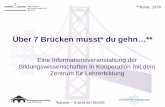 Über 7 Brücken musst* du gehn…** - Universität Münster · Über 7 Brücken musst* du gehn…** Eine Informationsveranstaltung der Bildungswissenschaften in Kooperation mit dem
