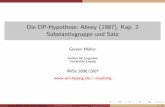 Die DP-Hypothese: Abney (1987), Kap. 2 Substantivgruppe ... Ursprung des pr¢¨anominalen Kasus in der