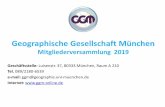 Geographische Gesellschaft München - ggm-online.de 2019.pdf · 150 Jahre GGM - Programm Beginn 15.00 Uhr _____ Eröffnung und Begrüßung Prof. Dr. Konrad Rögner, Stellvertretender