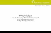 Modulplan - Orchesterzentrum NRW und Studieninfos... · 02.10.2017 Modulplan des Studiengangs „Master Orchesterspiel“ 2 Übersicht der Module MODUL 1.1. Künstlerisches Hauptfach