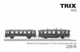 Modell des Triebwagens VT 75.9 mit Beiwagen VB 140 22675 · had a top speed of 70 km/h or 44 mph and were faster than the steam locomotives usually seen on branch lines. These rail