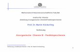 Anorganische Chemie III - Festkörperchemie · Vorlesung „Festkörperchemie“, Prof. Dr. Martin Köckerling, 1 Mathematisch-Naturwissenschaftliche Fakultät Institut für Chemie