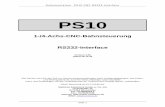 PS10 - bretzel-gmbh.de · Dokumentation PS10-CNC RS232-Interface Seite 3 1 Allgemein In der PS10-CNC ist standardseitig immer eine RS232-Schnittstelle implementiert über die die